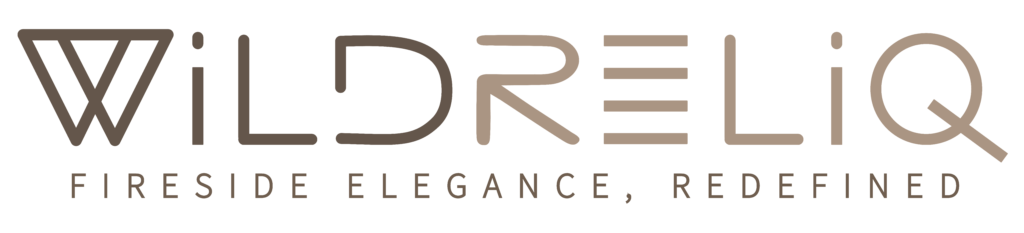 WildReliq logo. Fireside elegance, redefined tag line.